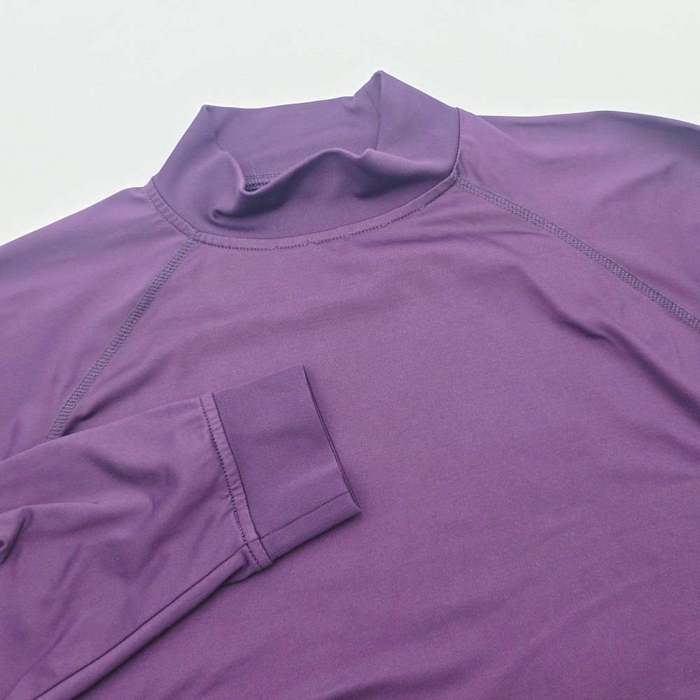 FootJoy Mens M Purple Mock Neck Long Sleeve Golf Base Layer Shirt East Ridge